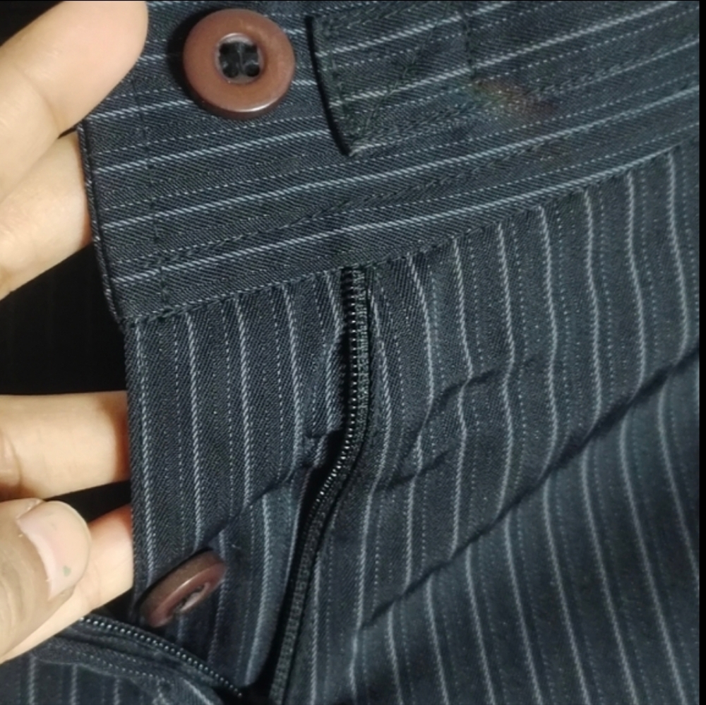 ๐ unused black regular fit stripe formal trousers - Picture 9 of 10
